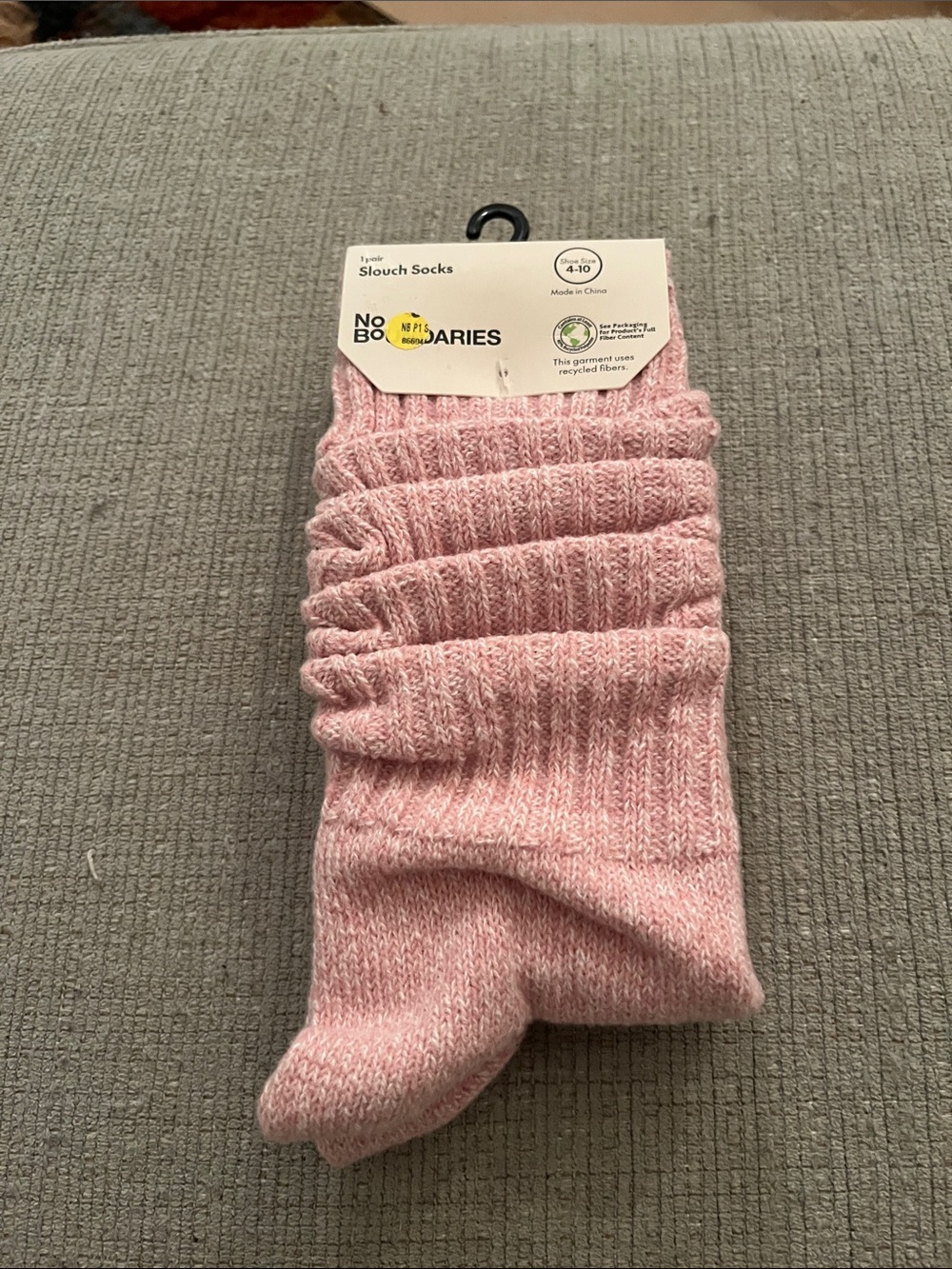 No Boundaries Pink Slouch Socks